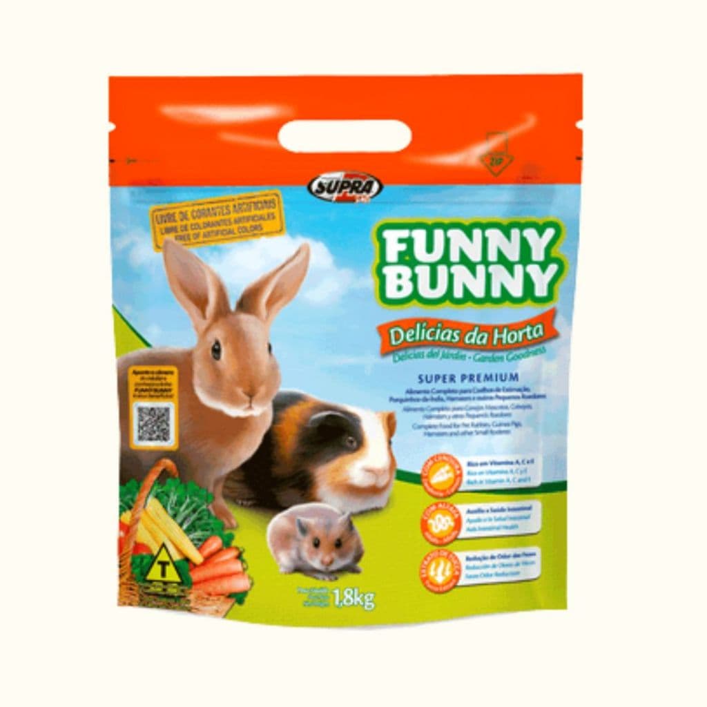 Funny Bunny Delícias da Horta 1,8kg Ração para Coelhos e Roedores Supra