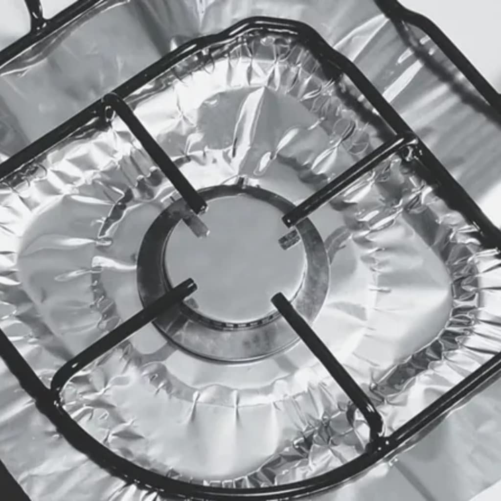 12 unidades Forra Fogão Em Papel Alumínio, Limpeza E Praticidade