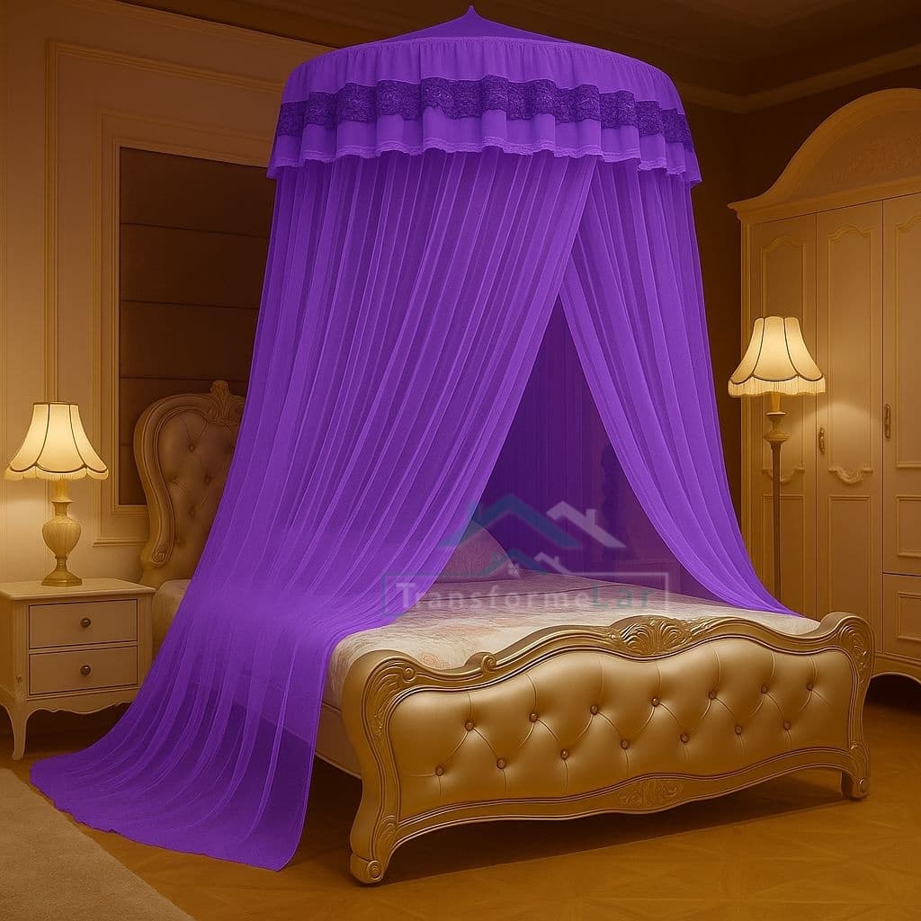 Mosquiteiro Teto Casal Gigante Box queen Super King Com Abertura Lat 14M