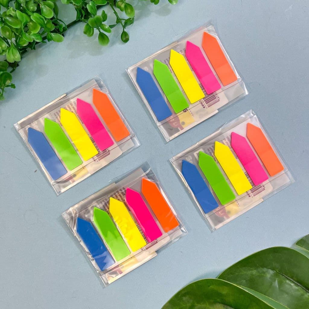 Flags Marcadores com 5 Setas Sticky Notes 20 folhas Tons Neon -  Importado