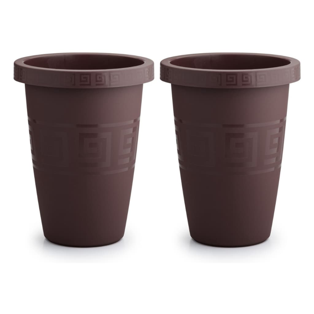 Kit 2 Vasos Coluna 32L Reforçado Plástico Decorativo Jardim Varanda Plantas Interna Externas Quintal