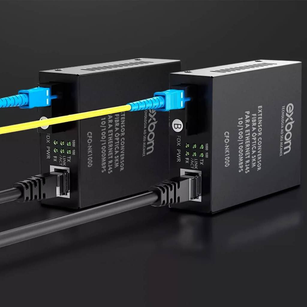 Extensor de Sinal: Conversor de Fibra para Conectividade de Longa Distância
