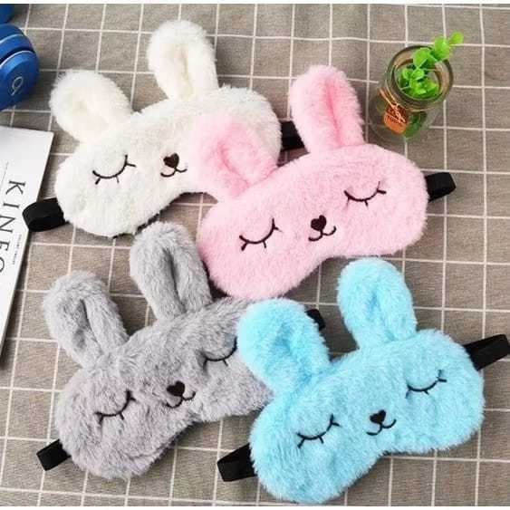 Mascara de olhos , Mascara de dormir  confortavel de pelucia , coelhinho  fofa , Adulta  Infantil  Unisex  MAS001