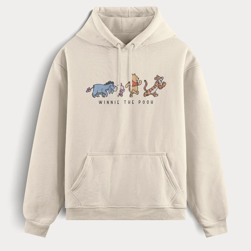 Casaco Blusa de Moletom Feminino e Masculino Canguru Winnie The Pooh Ursinho Pooh