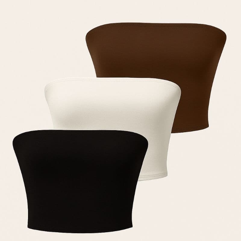 Kit 3 Cropped Tube Tomara Que Caia RF 015