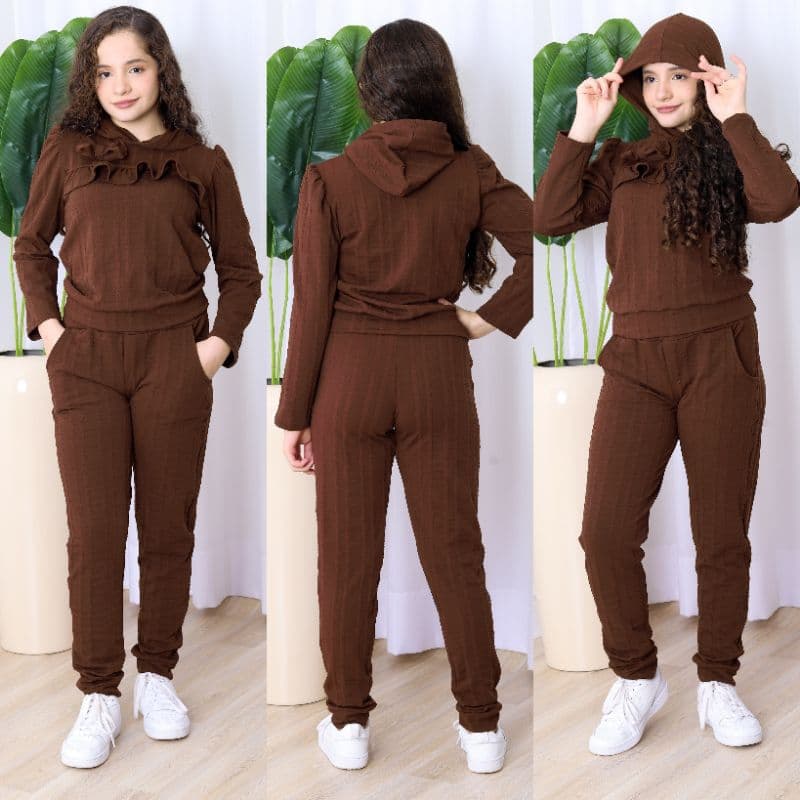 Conjunto inverno infantil e juvenil estiloso elegância 4 ao14 roupas infantis