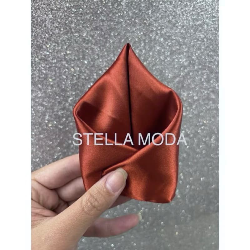 Lenço de bolso Terracota - uniformes/padrinho/casamento/igreja/noivo