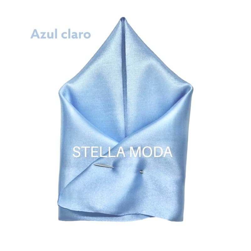 Lenço de bolso Azul Claro - terno/casamento /negócios/igreja