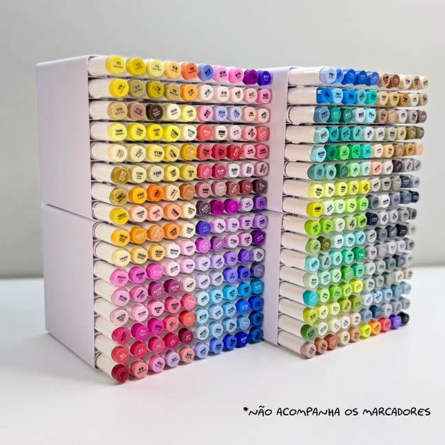 Organizador para Marcadores 80/120/168/182/216/320 compativel c/Touch, Ohuhu, Copic e outros