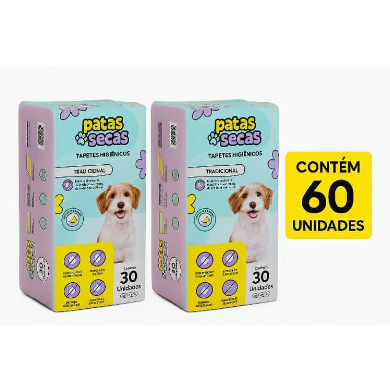 Tapete Higiênico Tradicional Sustentável Descartável Grande 80x60cm super absorvente para cães cachorros