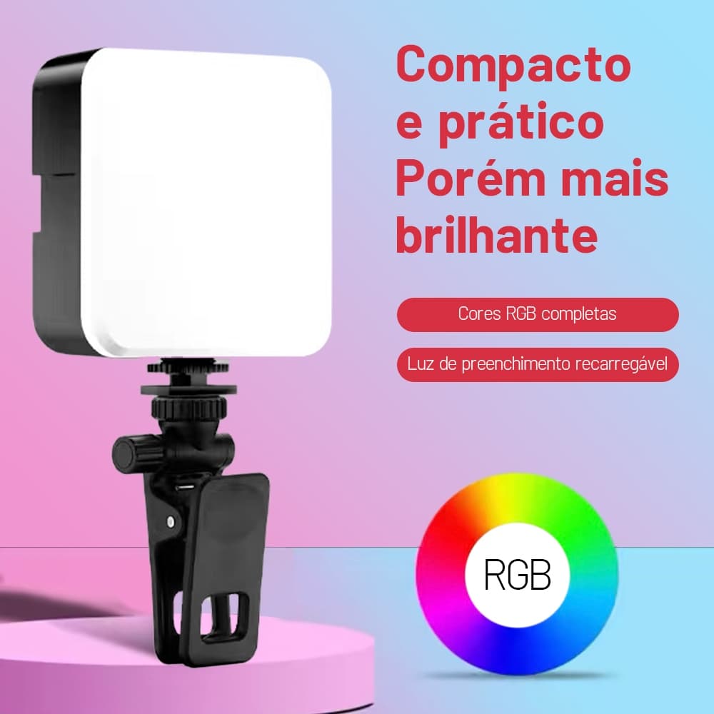 RGB Mini LED Iluminação Fotográfica Noturna De Preenchimento  Luz De Vídeo De Lâmpada Portátil Fotografia
