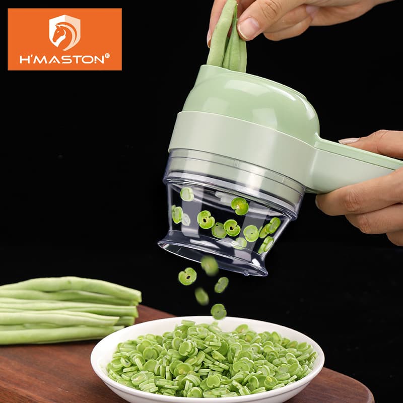 Electro Nest Multifuncional Cortador Elétrico De Legumes Sem Fio 4 Em 1 Bateria Grande Aço Inoxidável FE07