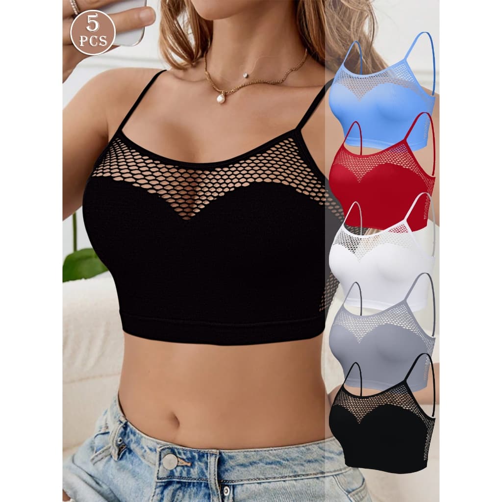 1/2/5 Peças sutiã esportivo feminino —sem costuras confortável alças ajustáveis íntimo e respirável 9228
