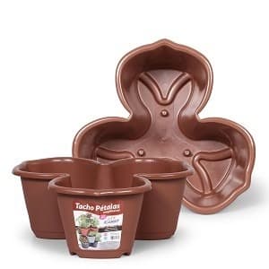 Kit 10 Vasos Pétalas 4L Empilháveis – Jardim Vertical Mini Horta Tempero Flores e Urban Jungle