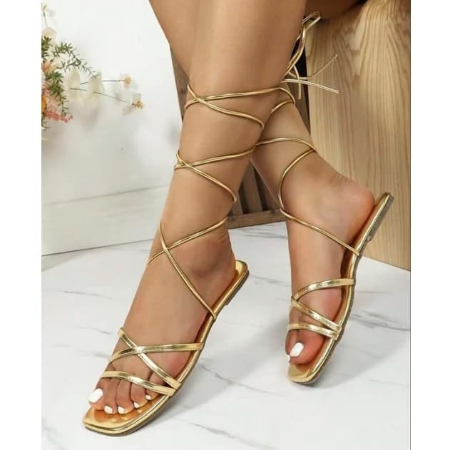 Rasteirinha Sandalia Gladiadora envio em 24 horas Lançamento 2025 X