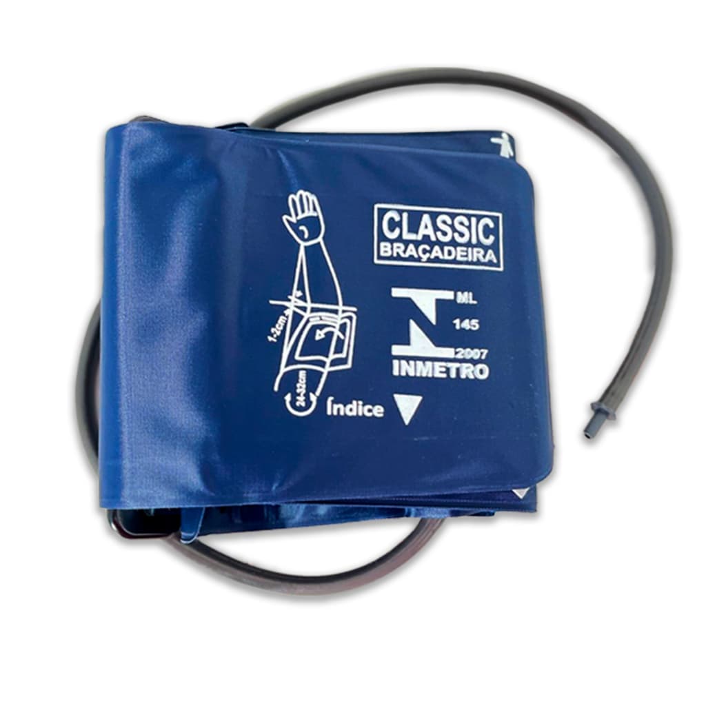 Braçadeira Medidor De Pressão Digital Braço Fivela Nylon Adulto G 38-50cm