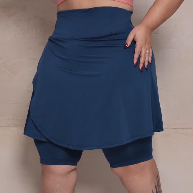 Bermuda transpassada plus size M ao G3 academia moda modesta evangélica BERMUDA
