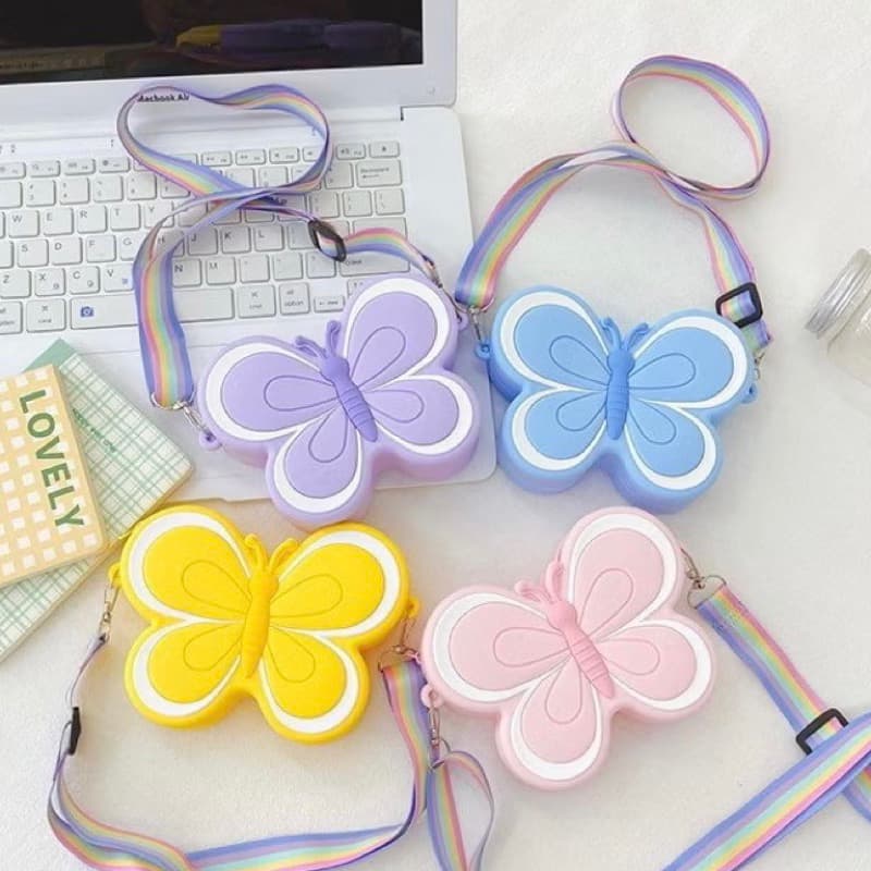 Bolsa De Silicone Infantil Criança Borboleta