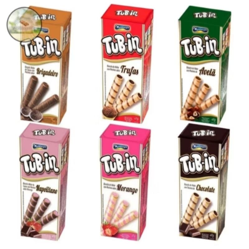 Kit C/10 Tubin Recheados 48 G - Vários sabores