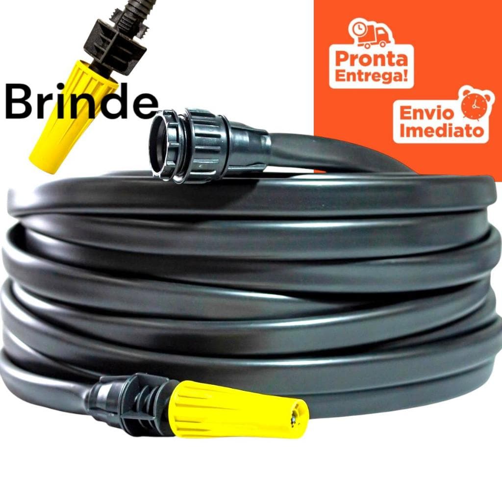 Mangueira Antitorção Resistente e Reforçada Preta para Jardim