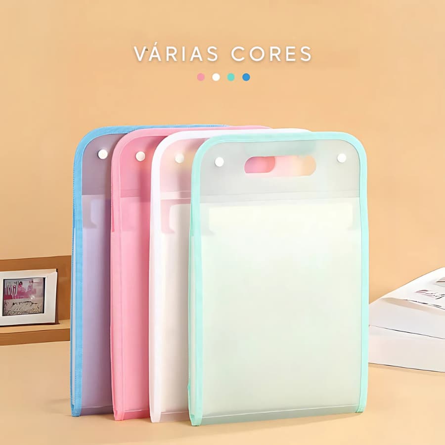 Pasta De Arquivo A4 Organizadora De Arquivos Sanfonada Material Escolar