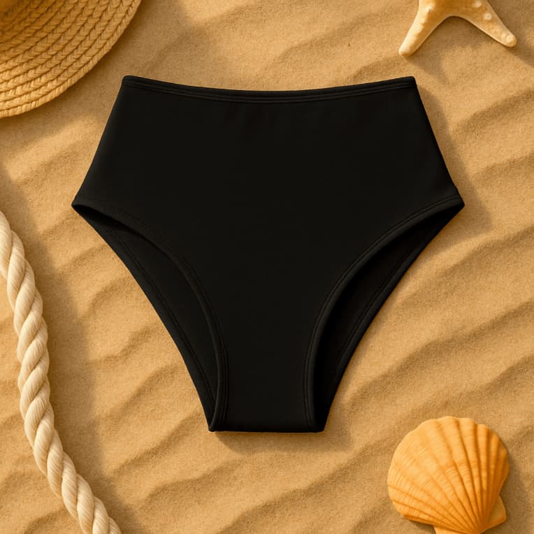 Calcinha de biquíni cintura alta Hot Pant