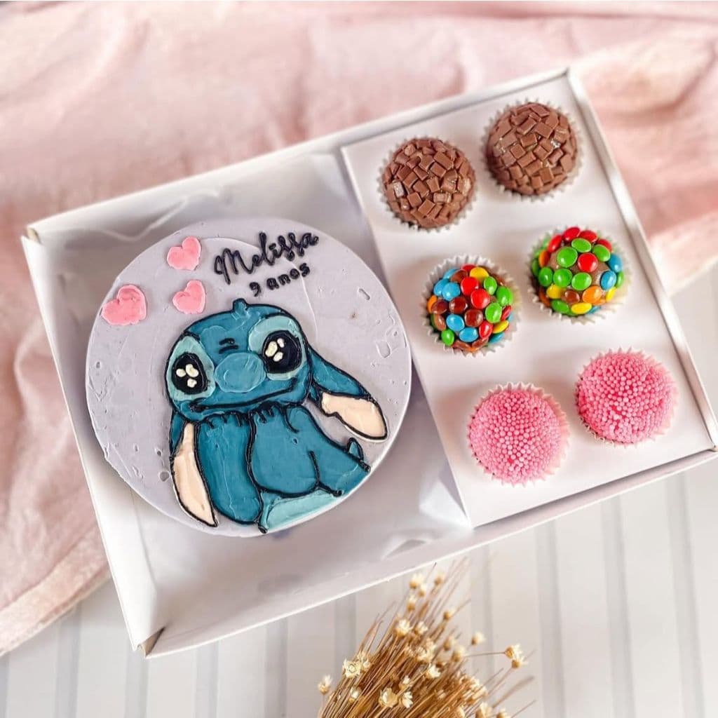 Caixas Bentô Cake + 6 Doces 21x15x09 cm Bolos Docinhos Brigadeiro KIT 5~20