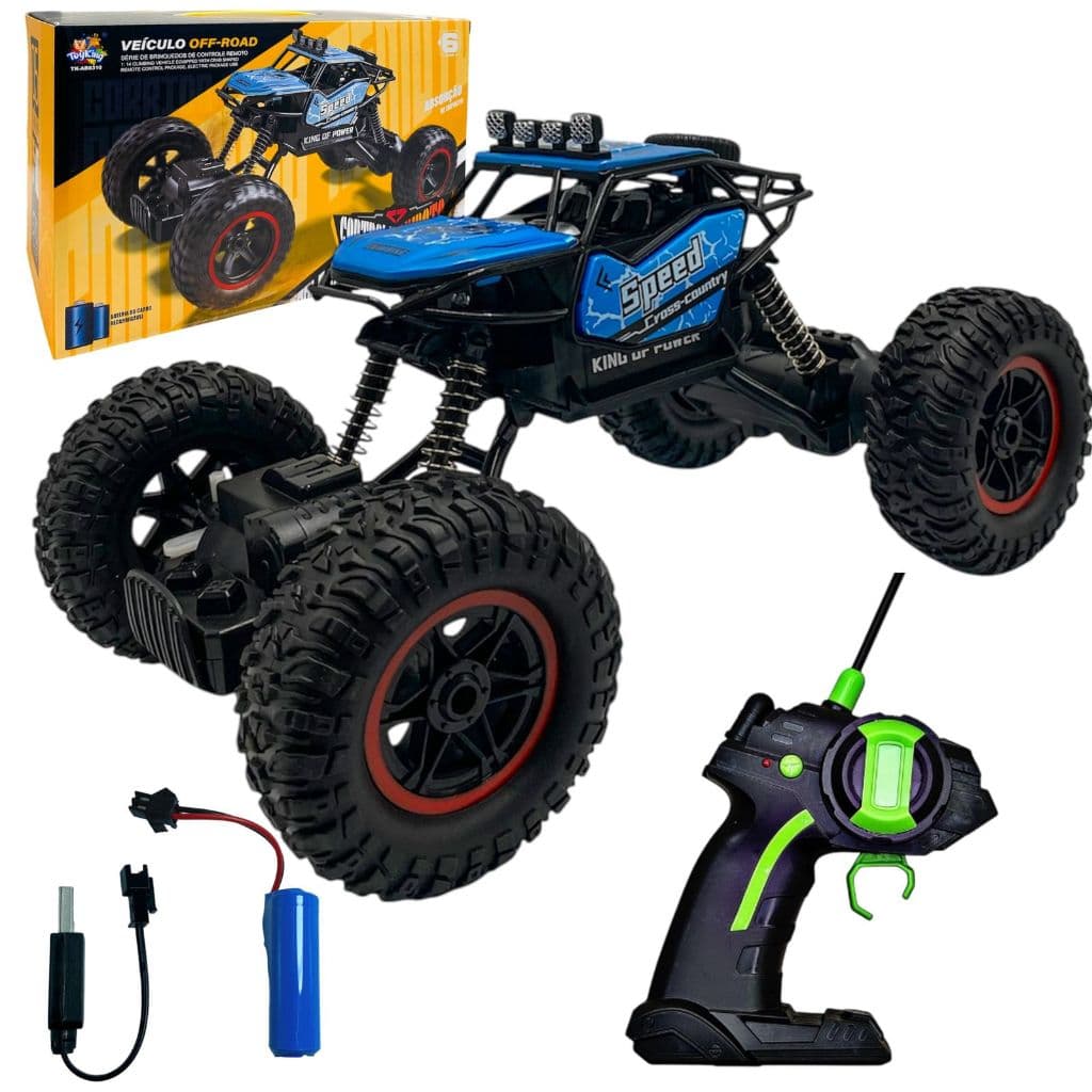Carrinho Controle Remoto Grande Monster Crawler Para Terra Veloz Menino Brinquedo
