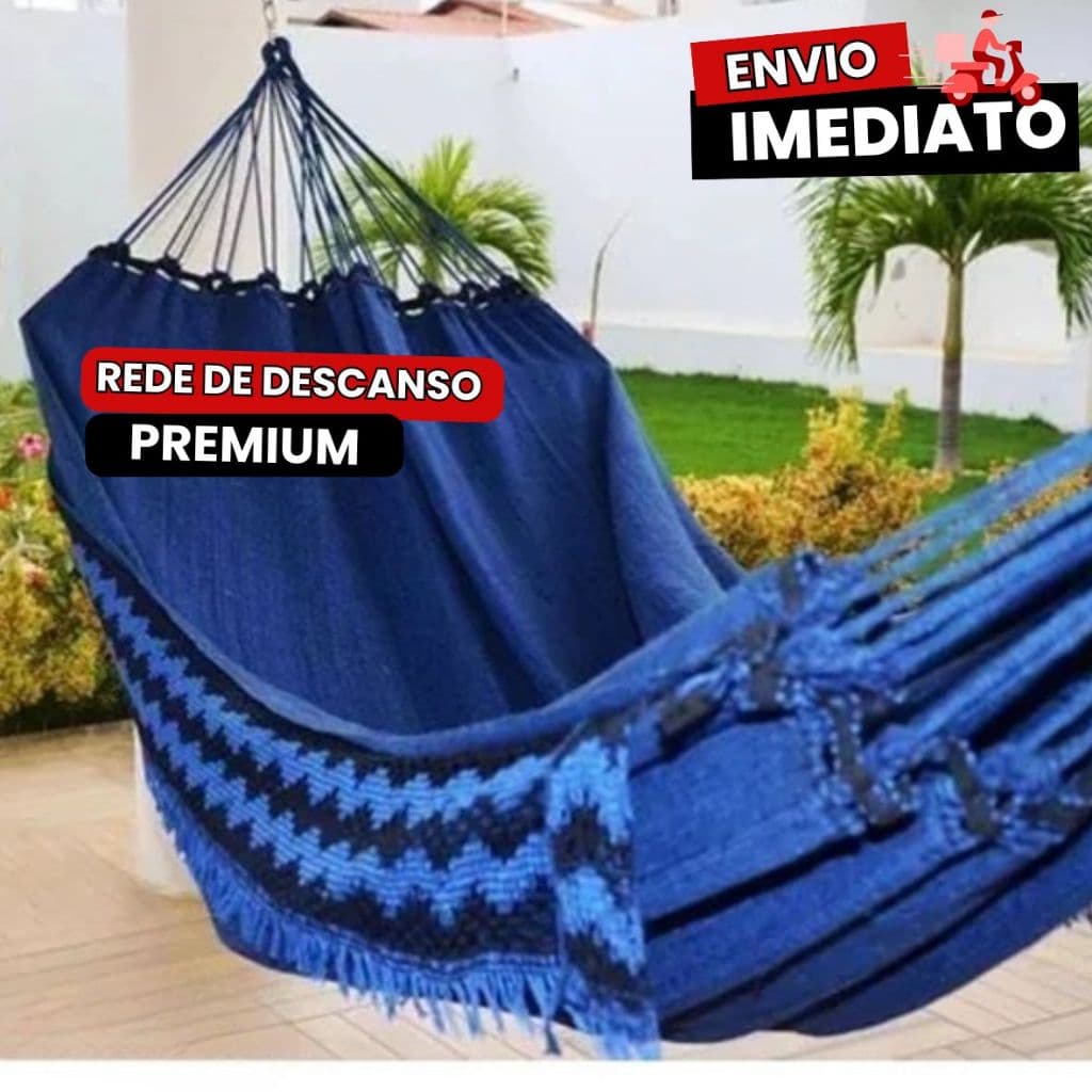 Rede Dormir Casal ou Solteiro Jeans Life Varias Cores Rede Descanso Reforçada Boa Casal e Solteiro Premium