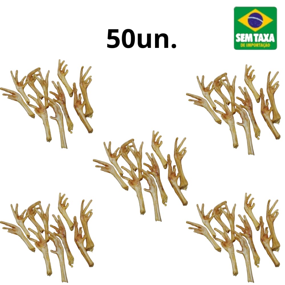 Pé de Frango Natural Kit Petisco para Cães