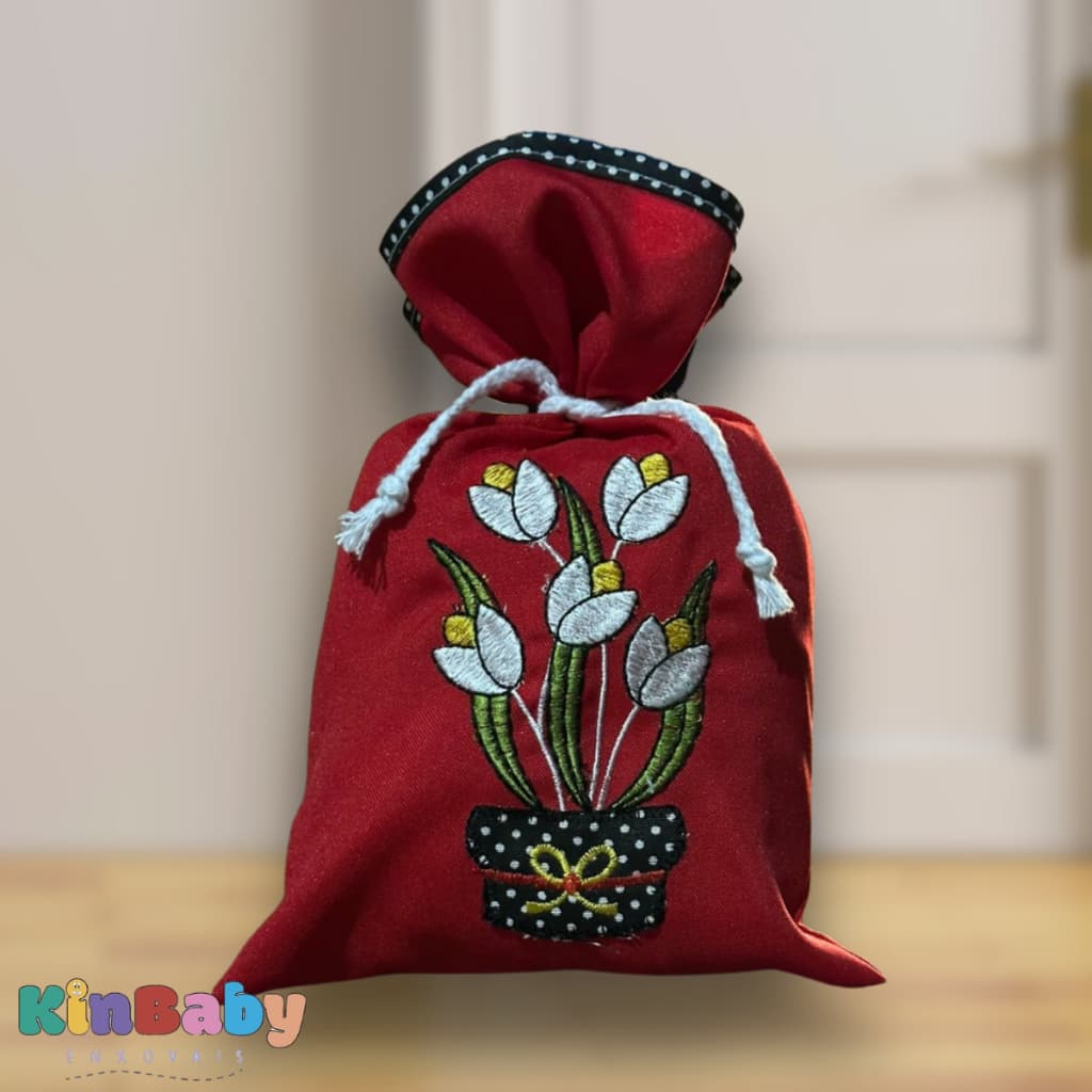 Peso de Porta Bordado Tulipa