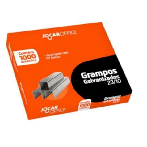 Grampo Galvanizado 23/10 Aço Caixa C/1000 UNIDS - Jocar