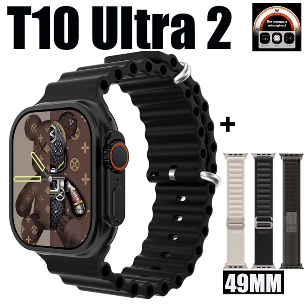 2026 T10 Ultra Smartwatch Com Foto Personalizada Controle de gestos, Relogio inteligente lancamento