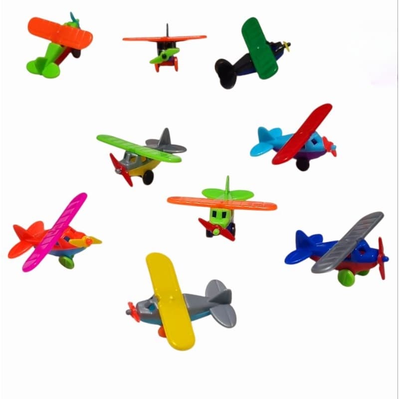 Kit 25 Mini Avião Teco-teco Brinquedo Lembrancinha Sacolinha Surpresa Prenda