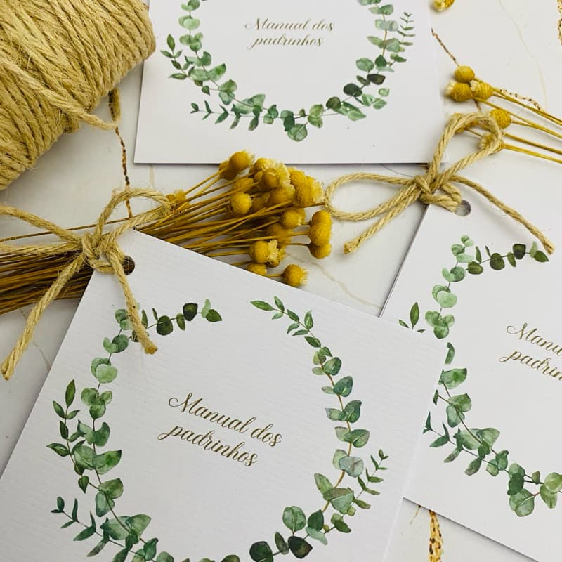 kit 8/12/14/16/17/18/20/22 Manual dos padrinhos e madrinhas personalizados