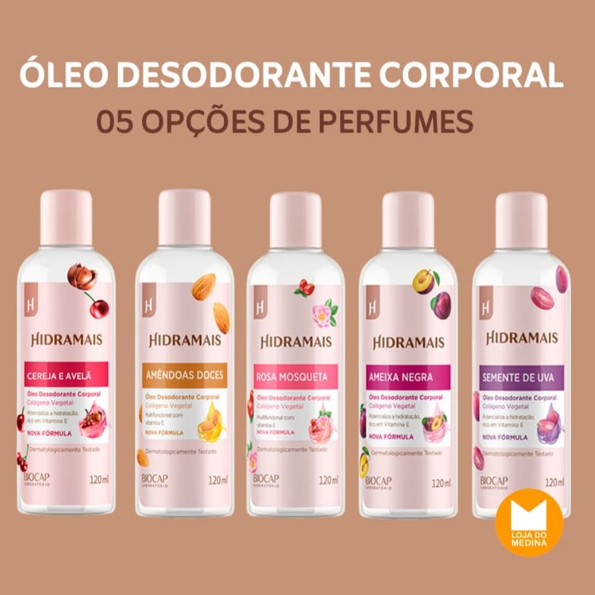 Óleo Desodorante Corporal para Hidratação  - 120ml -  Hidramais >