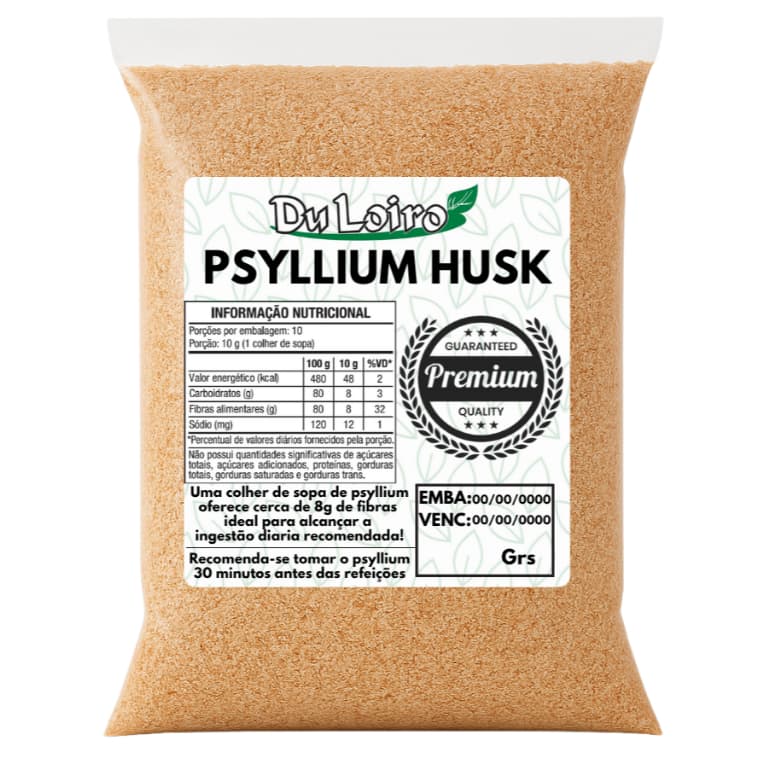 PSYLLIUM HUSK FIBRA (100% NATURAL) Ajuda a Emagrecer Natural - PSILLIUM