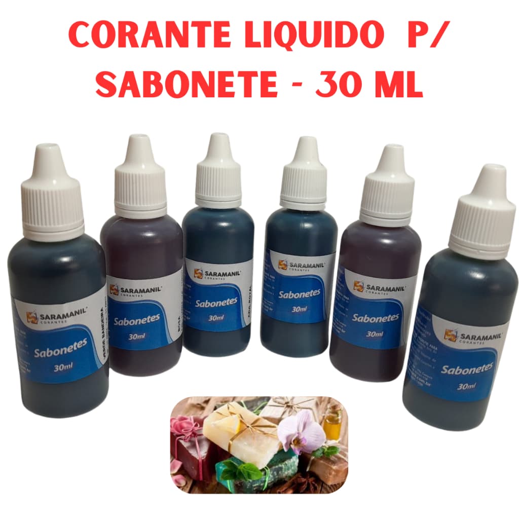 Corante liquido para sabonetes Saramanil l Corante de sabonete 30 ml