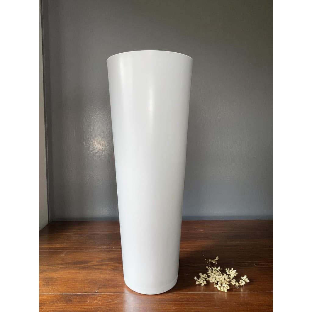 Vaso para Plantas Ibiza Cone 68cm Liso Polietileno Decorativo Sala Jardim
