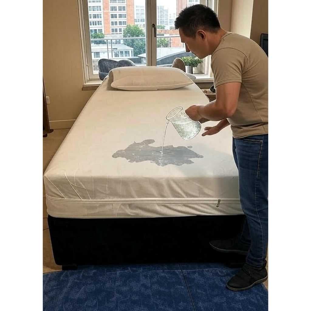 Capa de Colchão solteiro  Impermeável com zíper