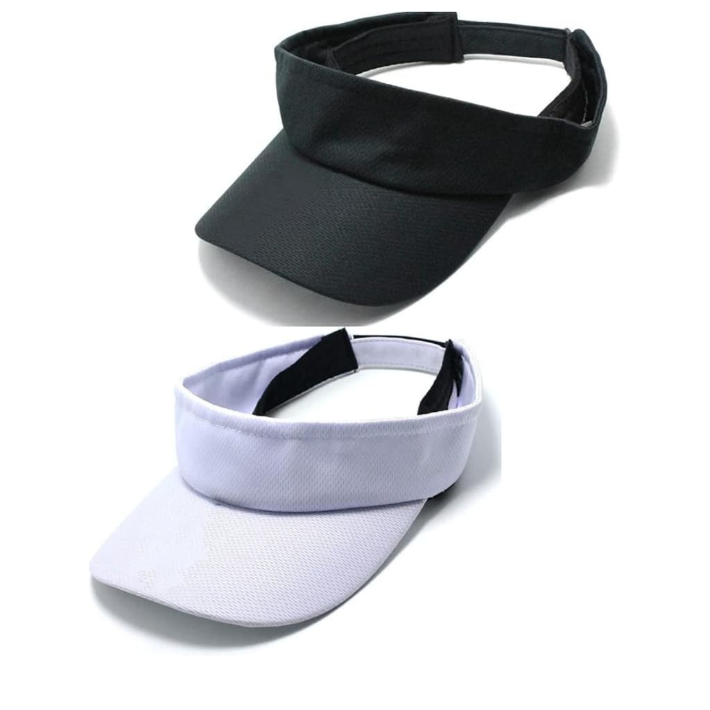 Kit 2 Viseiras Lisa Dry Fit Corrida Praia Caminhada Proteção UV Ajustável Boné Esporte Masculina e Feminino