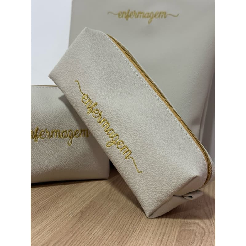 Necesarie porta jaleco estojo personalizado bordado nome ou profissão medicina enfermagem farmácia psicologia