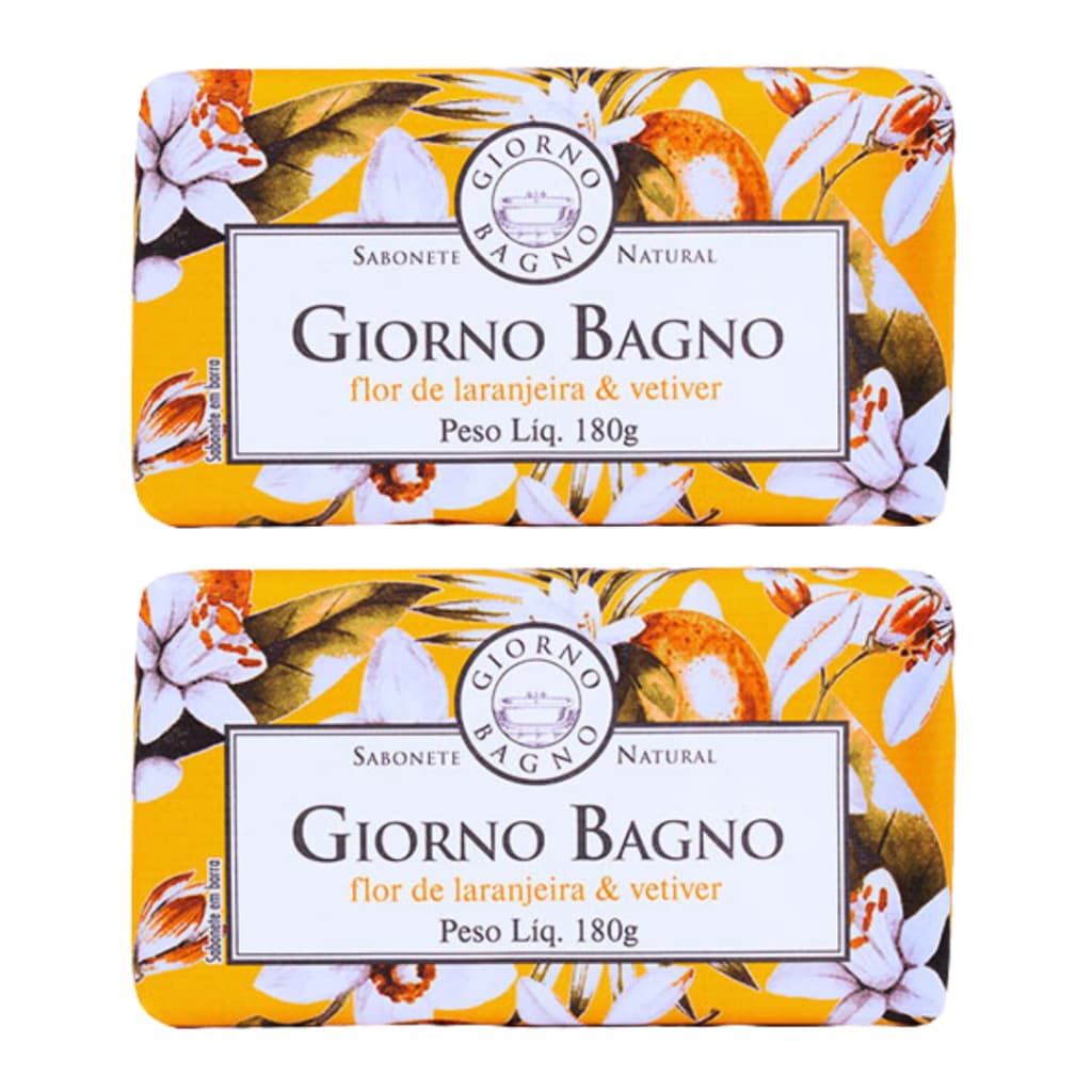 Sabonete Flor de Laranjeira e Vetiver 180g - Giorno Bagno - KIT 2 unidades