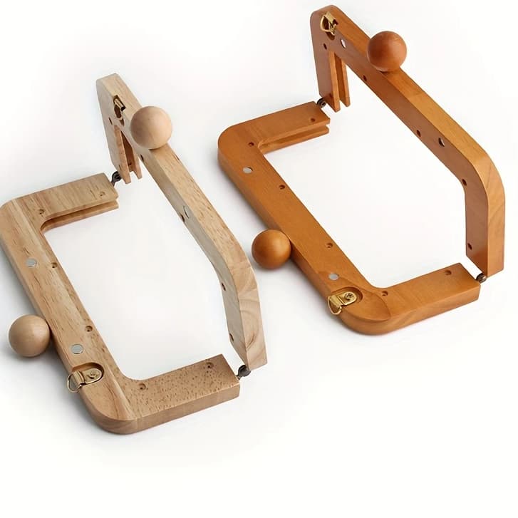 Kit Fechos Madeira 20cmx8cm 1 Natural + 1Caramelo - Fecho Da Vovô Com Parafusos