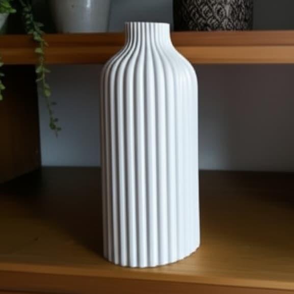 Vaso 20/17/15cm Cachepot Riscado Vertical Impressão 3D de Alta Qualidade Plástico