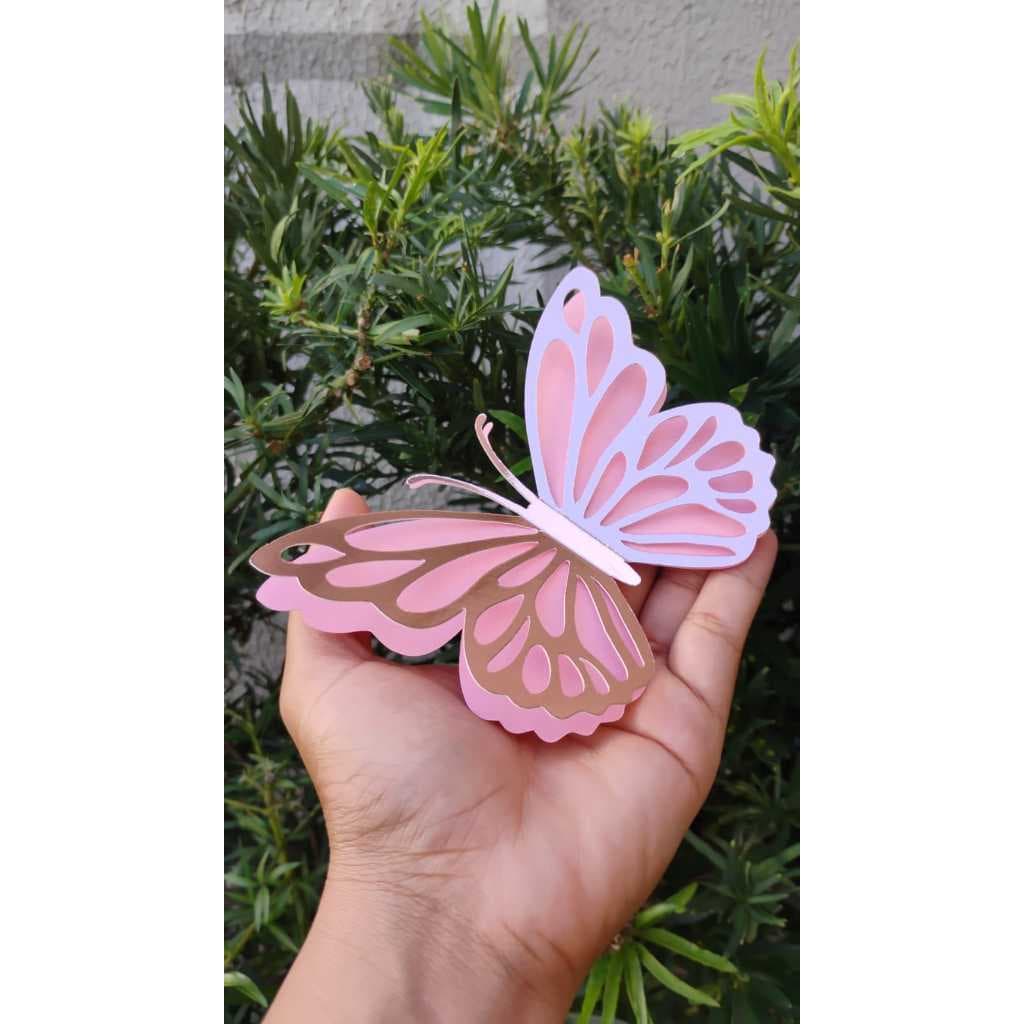 12 Borboletas 3D EM CAMADAS Laminadas Grande 15 CM Festa , Balões, Enfeites , Painel