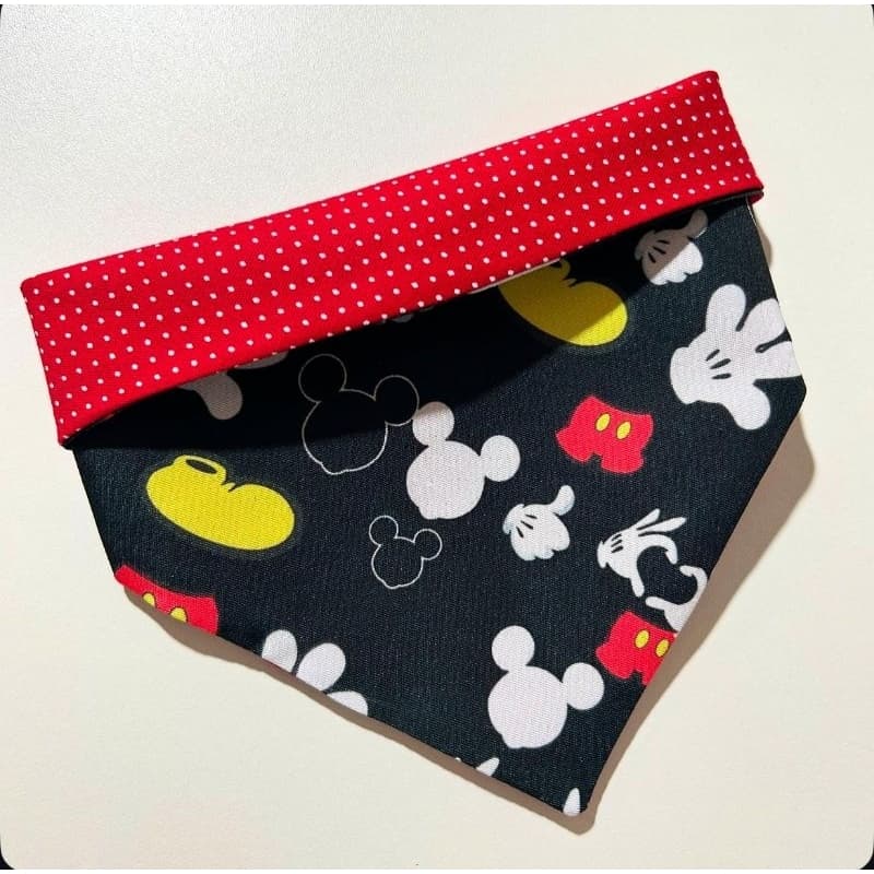 Bandana Pet Dupla Face Mickey