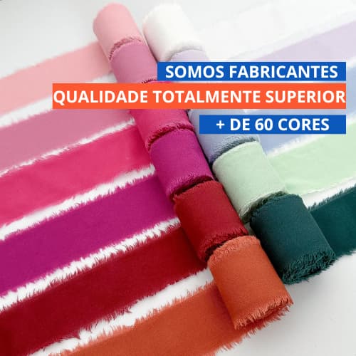 SOMOS FABRICANTES Fita rustica artesanal de chiffon de seda caixa de padrinhos convites de casamento decoração