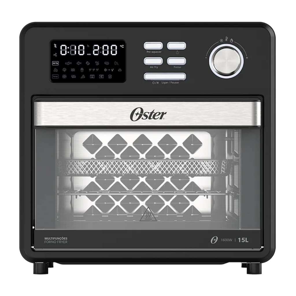 Forno e Fryer 15L Oster Multifunções Compact 10 em 1