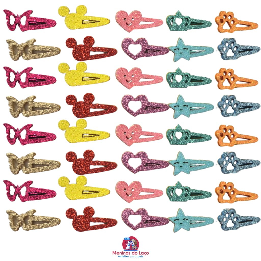 50 | 100 Presilhas Pet Adesivadas - Sortidas - Cola Premium